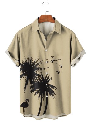 Hawaiian Vacation Palms Print Shirt 15498354X