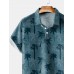 Coconut Palm Casual Short Sleeve Polo Shirt