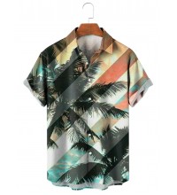 Men's Palm Stripe Print Shirt 57509228X