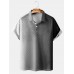 Men's Fashion Casual Gradient Short Sleeve Polo Shirt