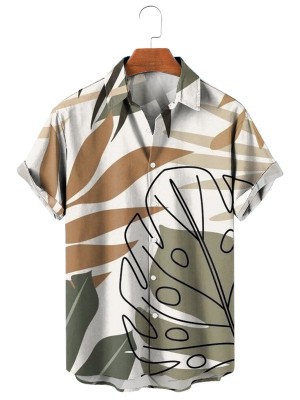 Men's Hawaiian Palms Print Shirt 80141448X