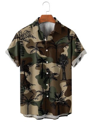 Men's Camo Palm Print Shirt 29168380X